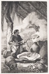 Indien-gummitillverkning på stranden av Madeira, från 